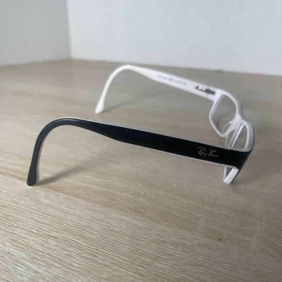 Ray-Ban RB5114 2097 Rectangle Black White Eyeglasses Frame Only 52-16-135 - Picture 8 of 8